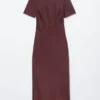 Robe longue en viscose à motif cachemire