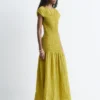 Robe longue smockée