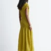 Robe longue smockée