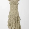 Robe longue à volants