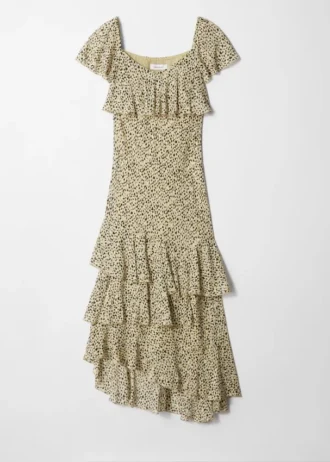 Robe longue à volants