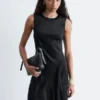 Robe midi asymétrique en satin