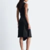 Robe midi asymétrique en satin