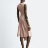 Robe midi asymétrique en satin