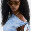 Robe midi asymétrique à motif cachemire