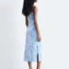 Robe midi asymétrique à motif cachemire