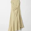 Robe midi asymétrique à nouer