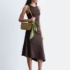 Robe midi asymétrique à volants