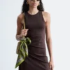 Robe midi asymétrique à volants