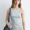 Robe midi asymétrique à volants