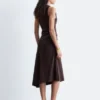 Robe midi asymétrique à volants