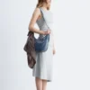 Robe midi asymétrique à volants