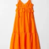 Robe midi à bretelles
