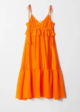 Robe midi à bretelles