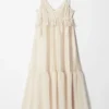 Robe midi à bretelles
