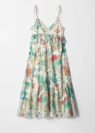 Robe midi à bretelles