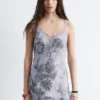 Robe midi à bretelles à motif floral