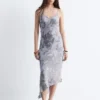Robe midi à bretelles à motif floral