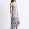 Robe midi à bretelles à motif floral