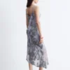 Robe midi à bretelles à motif floral