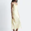 Robe midi à col bénitier en jacquard