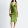 Robe midi à col en V