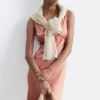 Robe midi à col en V