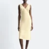 Robe midi à col en V
