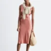 Robe midi à col en V