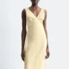 Robe midi à col en V