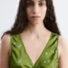 Robe midi à col en V