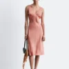 Robe midi à col en V