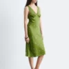 Robe midi à col en V