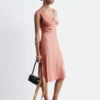 Robe midi à col en V