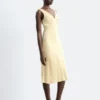 Robe midi à col en V