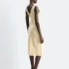 Robe midi à col en V