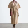 Robe midi à cordons