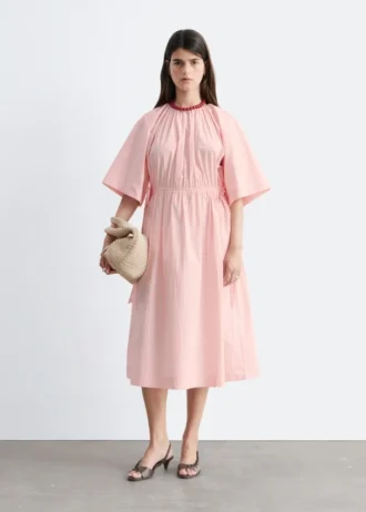 Robe midi à cordons