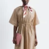 Robe midi à cordons