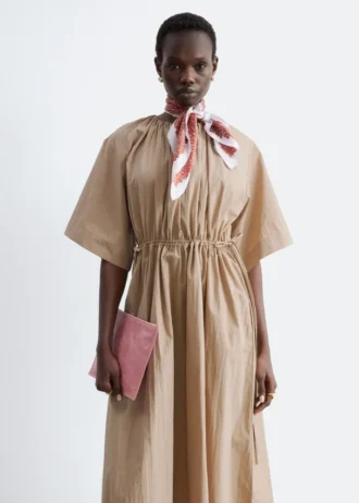 Robe midi à cordons