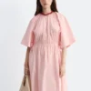 Robe midi à cordons