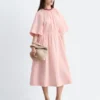 Robe midi à cordons