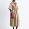 Robe midi à cordons