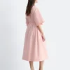 Robe midi à cordons