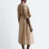 Robe midi à cordons