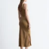 Robe midi coupée en biais