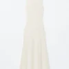 Robe midi côtelée