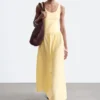 Robe midi côtelée