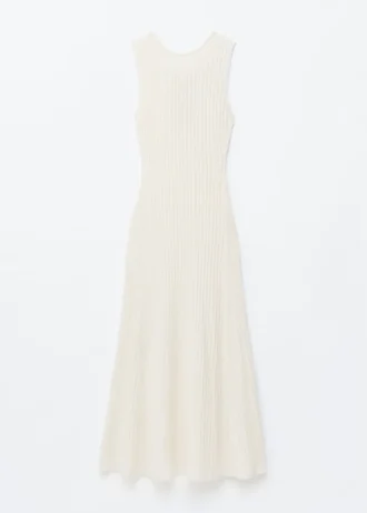 Robe midi côtelée