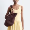 Robe midi côtelée